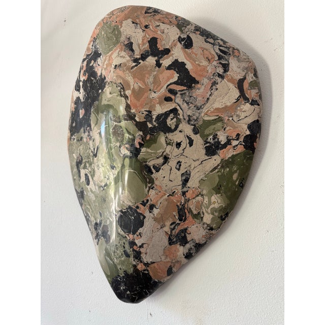 Contemporary Contemporary Scagliola Faux Tortoise Shell Wall Sculpture For Sale - Image 3 of 6