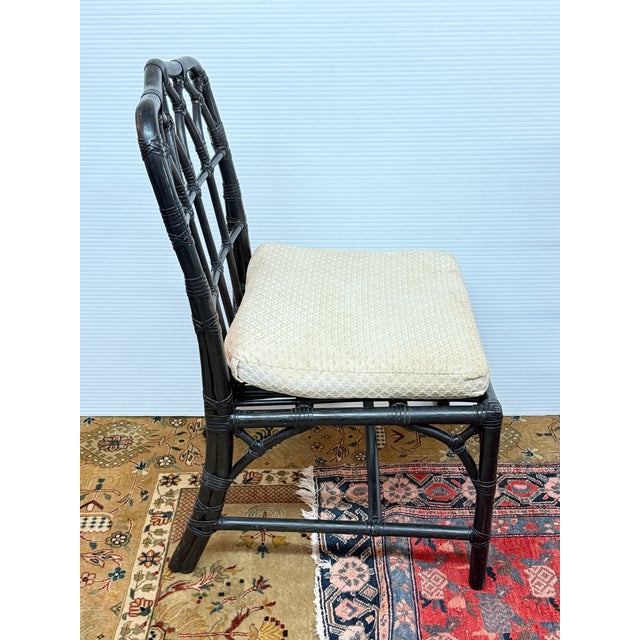 Brown McGuire Organic Modern Rattan Cathedral Dining Chairs, Set of Four For Sale - Image 8 of 12