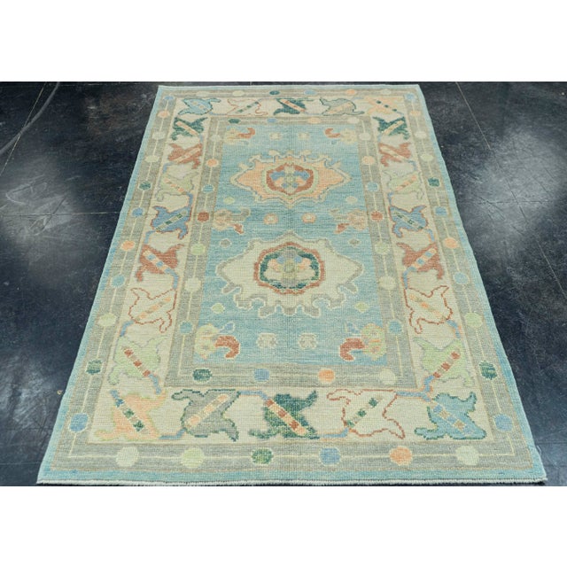 Turkish Oushak Rug 3'9" x 6' #20010 Explore a curated collection of hallway runners, wool rugs, and handmade masterpieces...