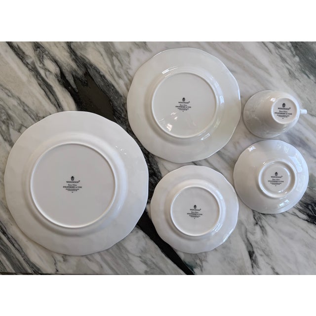 5 Piece Wedgwood Strawberry & Vine Place Setting - One of Multiple For Sale - Image 9 of 11