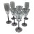 Amethyst Octagonal Stem 4 Champagne and 4 Wine Glasses-Set of 8 For Sale