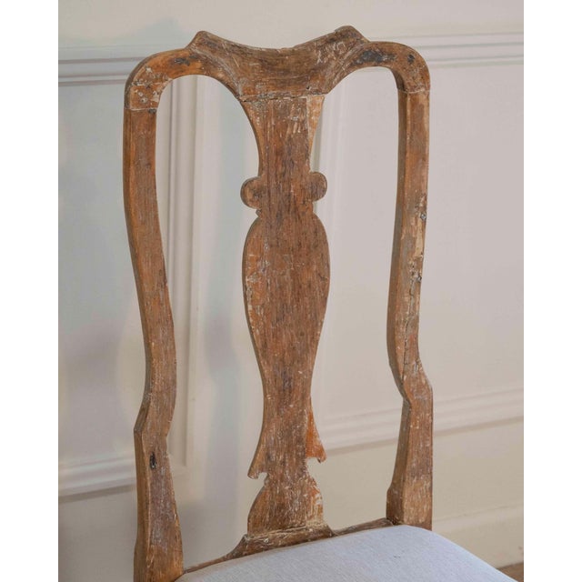 Pair of Swedish Rococo Chairs with Traces of Original Paint, Circa 1770 For Sale In Atlanta - Image 6 of 13