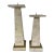 Mid 20th Century Pair of Tessellated Stone & Brass Candlesticks by Maitland Smith For Sale