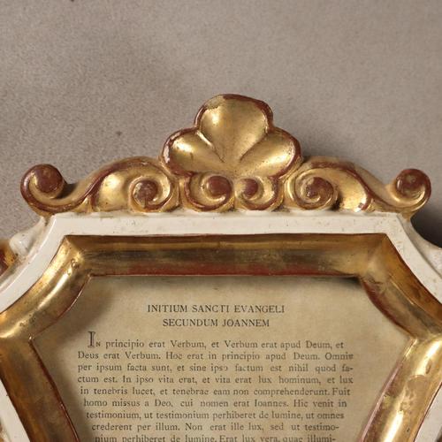 Antique Neo-Baroque Altar Cards in Carved Wood, Italy, 19th Century, Set of 3 For Sale - Image 12 of 16