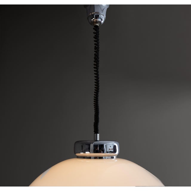 Mid-Century Modern Pendant Lamp in Methacrylate and Steel, 1970s For Sale - Image 3 of 7