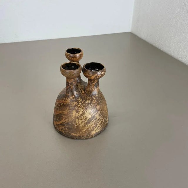 Abstract Ceramic Studio Pottery Vase from Gerhard Liebenthron, Germany, 1970s For Sale - Image 6 of 11
