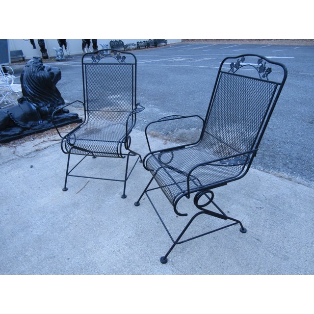Mid-Century Modern Vintage Outdoor Metal Lounge Chairs - a Pair For Sale - Image 3 of 8