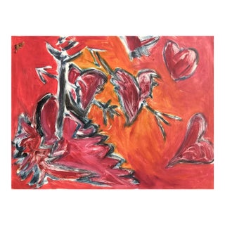 1985 Adrienne Anderson Postmodern Watercolor For Sale