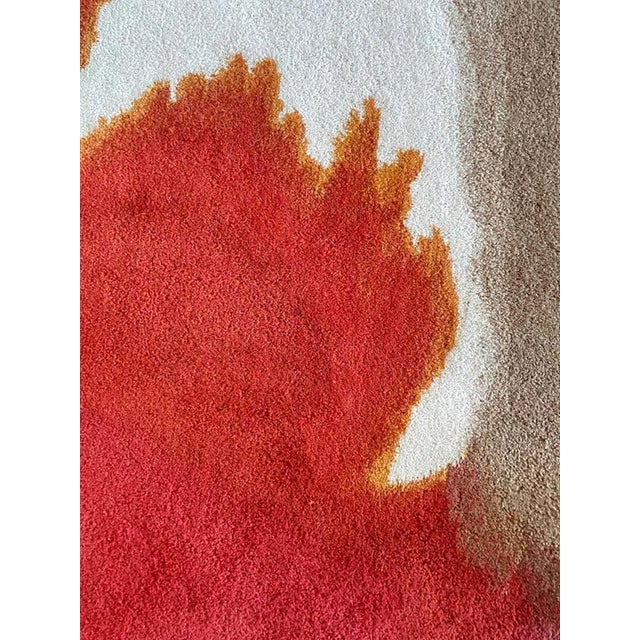 Textile Forster Rug in Hand-Tufted Wool from Tisca, France, 1980s For Sale - Image 7 of 9