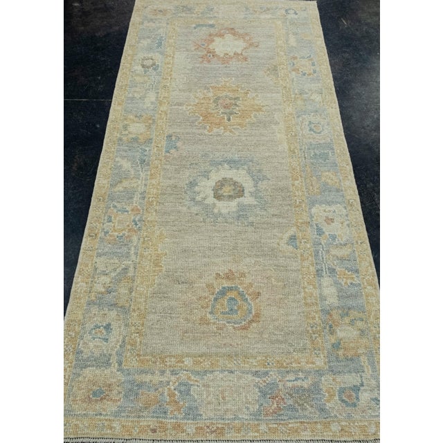 Turkish Oushak Runner Rug 2'11" x 6'7" #17541 Explore a curated collection of hallway runners, wool rugs, and handmade...