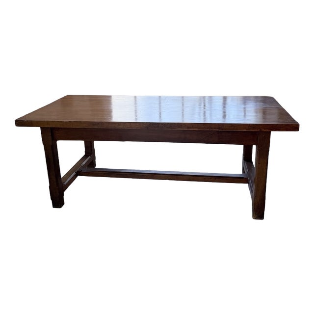 Rustic Farmhouse Table in Oak, 1950s For Sale