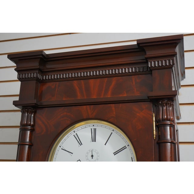 Sligh Model 743-1 Mahogany Wall Hang Clock For Sale - Image 9 of 12