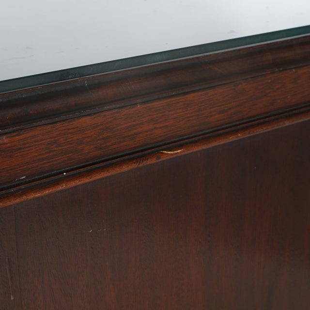 Antique Chinese Chippendale Mahogany Sideboard with Reticulated Corbels C1930 For Sale - Image 4 of 12