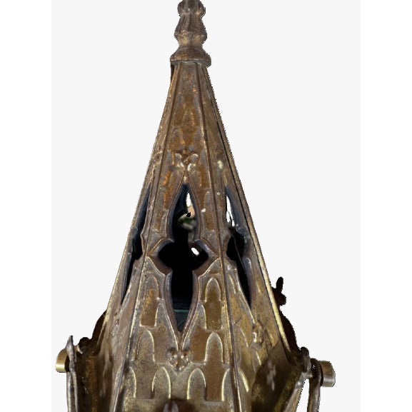 Antique Gothic Revival Ecclesiastical Lantern For Sale In Los Angeles - Image 6 of 10