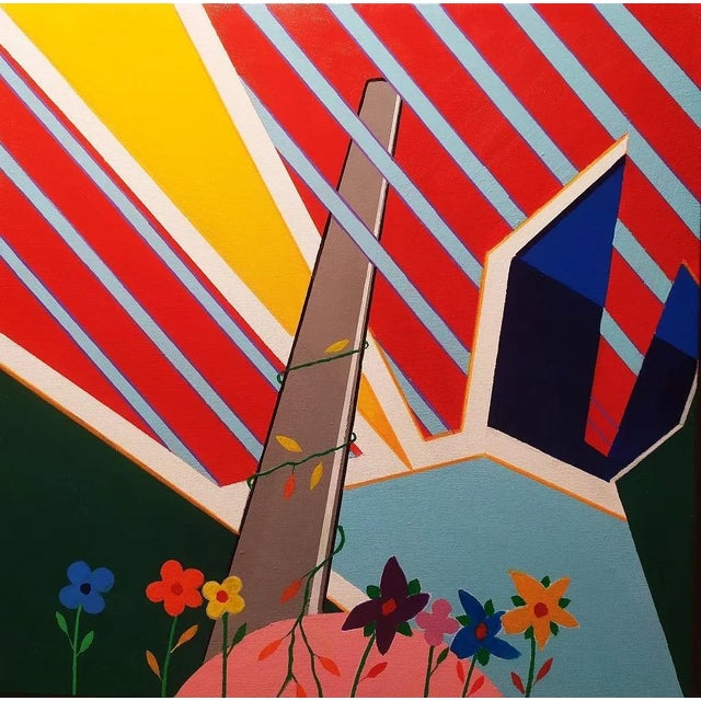 This beautiful abstract painting Untitled was realized by the Italian artist Mauro Bellucci in 2020. Water enamel paint on...