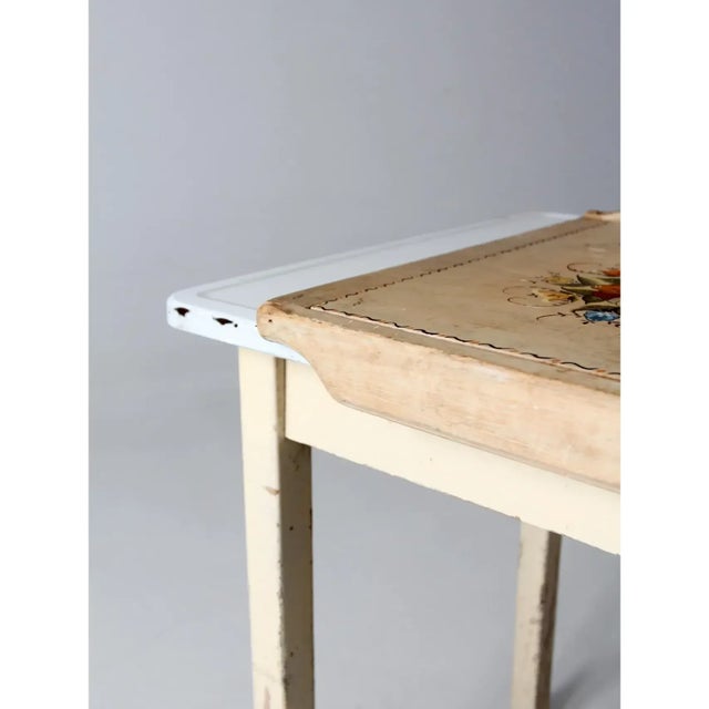 Antique Hand Painted Wood Noodle Board For Sale - Image 4 of 13