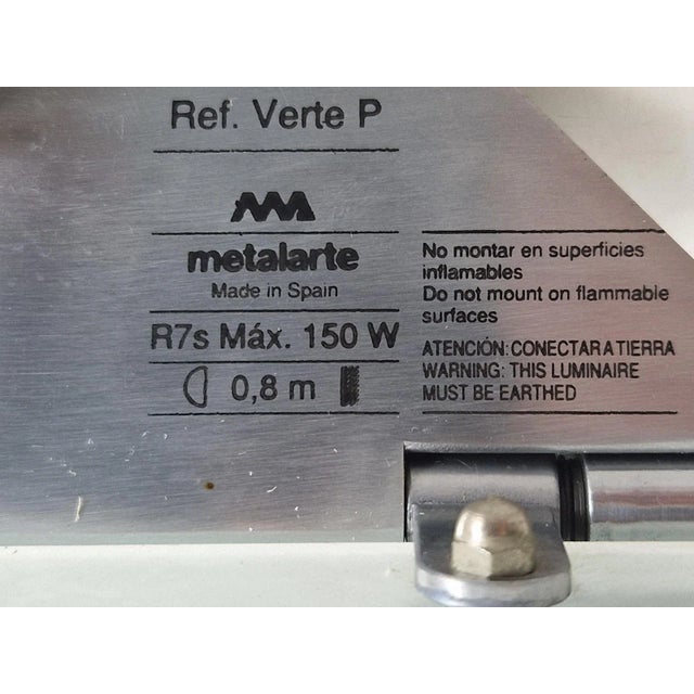 Vintage Metalarte verte p ceiling lamp wall lamp Spain '80 The Verte P design lamp can be used as a wall lamp or as a...