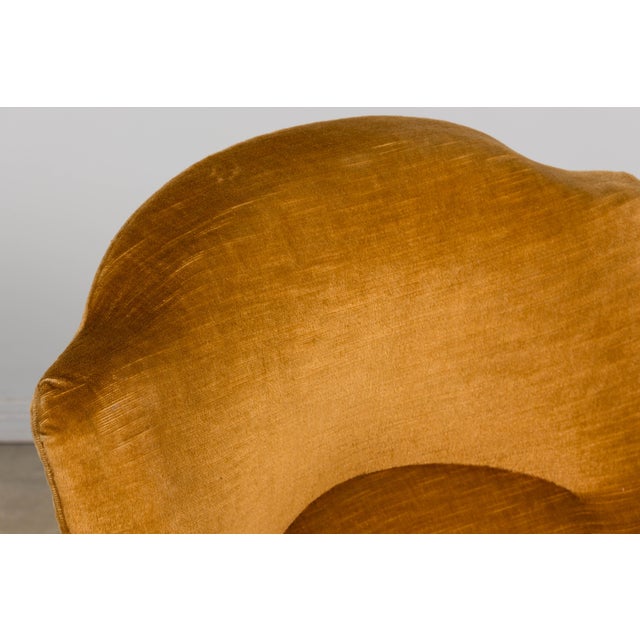 Goldenrod 19th Century French Napoleon III Armchairs W/ Golden Ochre Mohair - A Pair For Sale - Image 8 of 18