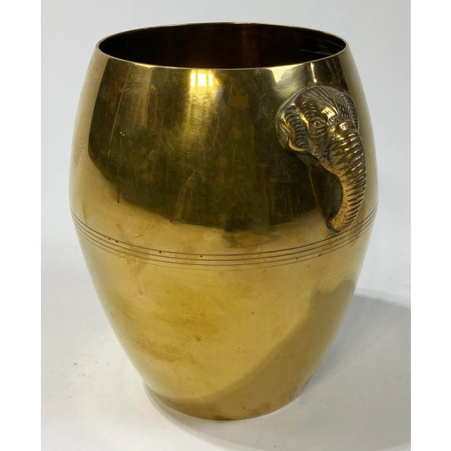 Vintage Brass Wine Chiller With Elephant Handles Chairish