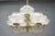 Gold Vintage Glass and Brass Chandelier with Nine Heads, 1960s For Sale - Image 8 of 14