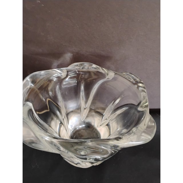Daum 1950s Daum Crystal Free Form Vase, Signed For Sale - Image 4 of 7