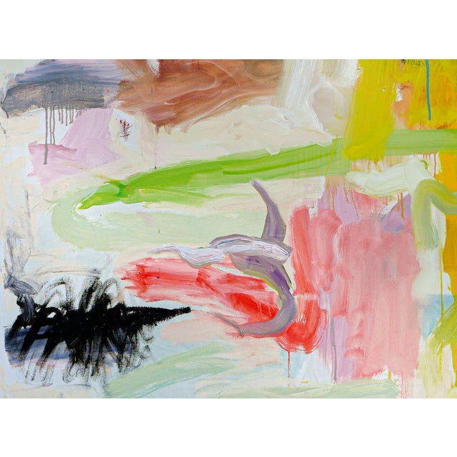 Benji Stiles "Garden #3" Pastel Green, Pink, Gray, and Blue Abstract Contemporary Painting, 2022 For Sale - Image 12 of 12