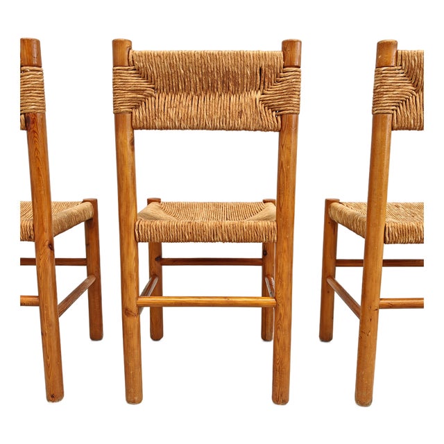Chairs in Fir Wood and Rope by Raffaello Biagetti from Atelier Biagetti, 1970s , Set of 4 For Sale