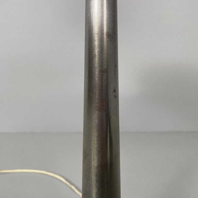 Italian Art Deco Table Lamp in Aluminum and Opaline Glass, 1940s For Sale - Image 15 of 18
