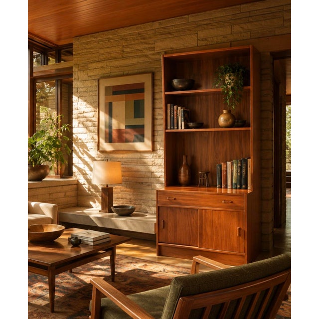 Tan 1960s Beautiful Danish Modern Teak Display Cabinet For Sale - Image 8 of 9