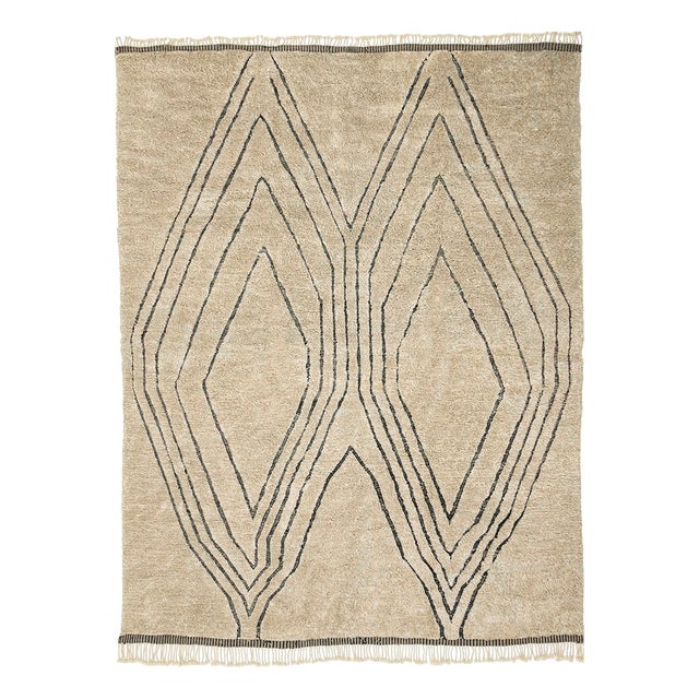 Large Hand-Knotted Wool Premium Rug by Azele Studio For Sale