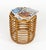 1960s Mid-Century Modern Rattan and Bamboo Stool by Tito Agnoli, Italy, 1960s For Sale - Image 5 of 12
