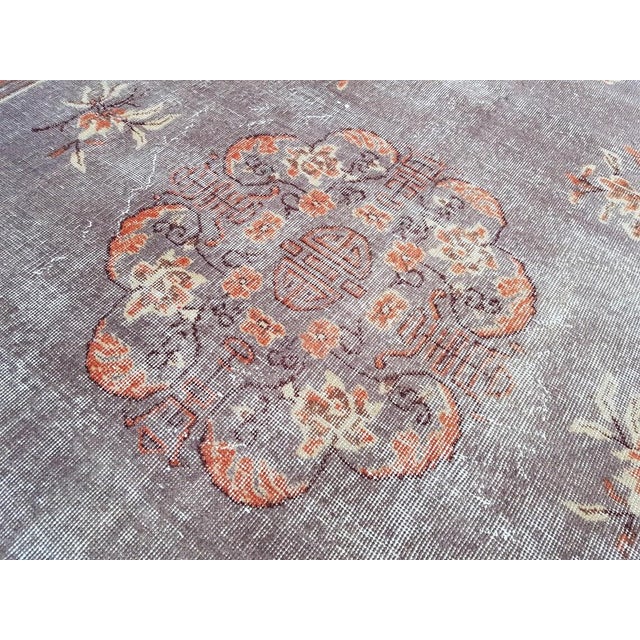 Copper 1950s Oversize Oushak Handmade Area Carpet For Sale - Image 8 of 10