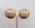 Vintage 1955 Signed Castlecliff Round Goldtone "Alligator" Texture Clip Earrings-2 Pieces For Sale In Philadelphia - Image 6 of 8