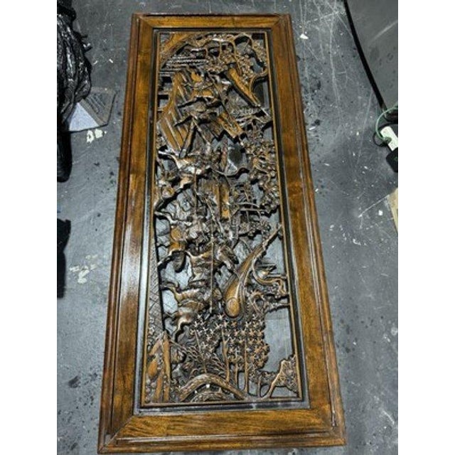 Late 20th Century Custom Hand Carved Coffee Table Oriental For Sale - Image 9 of 9