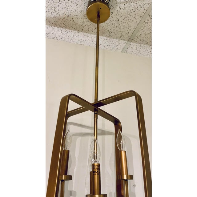 Modern Modern Antique Brass Finished Pendant For Sale - Image 3 of 4