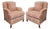 Kravet English Arm Lounge Chairs, a Pair For Sale