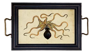 Octopus Tray With Brass Handles