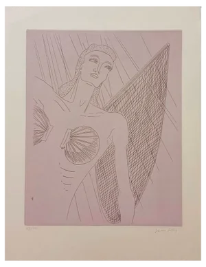 Man Ray, La Ballade des dames hors du temps: Natasha, 1971, Etching