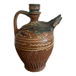 Antique Zoomorphic Earthenware Ewer, Southern France/Northern Italy, 19th Century