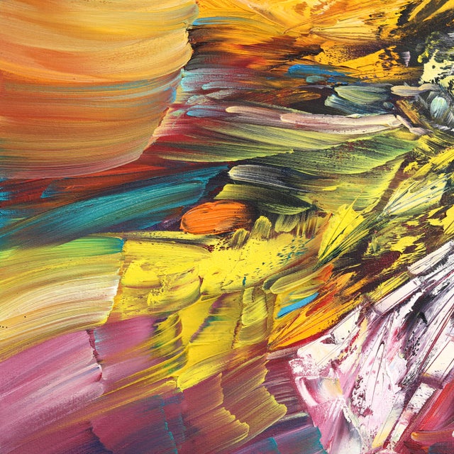 Towards the Dream - Abstract Colorful Textured Oil Painting Original Artwork by Sergei Inkatov For Sale - Image 4 of 9