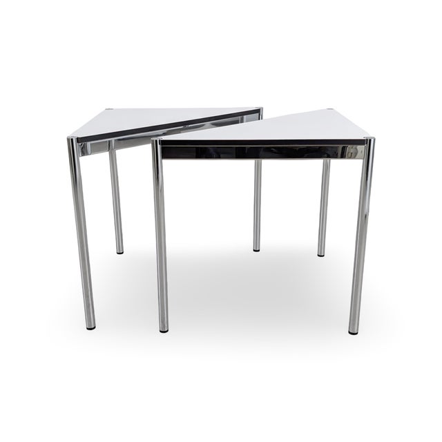 Triangular White Corner Desks from USM Haller, Set of 2 For Sale - Image 9 of 9