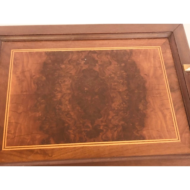 Vintage 1950s Rectangular Mahogany Serving Tray For Sale - Image 4 of 6