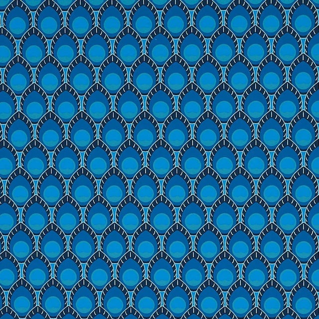 Abstract Expressionism Sample - Schumacher X Cristina Buckley Dawnridge Wallpaper in Peacock For Sale - Image 3 of 3