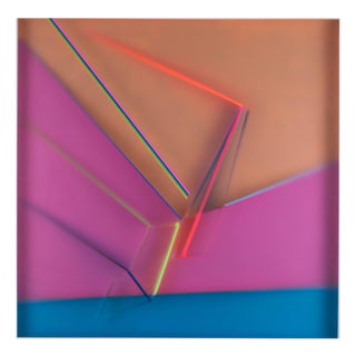 Kal Mansur, Abstract Pink Sojourn One Wall Sculpture, 2025, Acrylic For Sale
