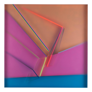 Kal Mansur, Abstract Pink Sojourn One Wall Sculpture, 2025, Acrylic