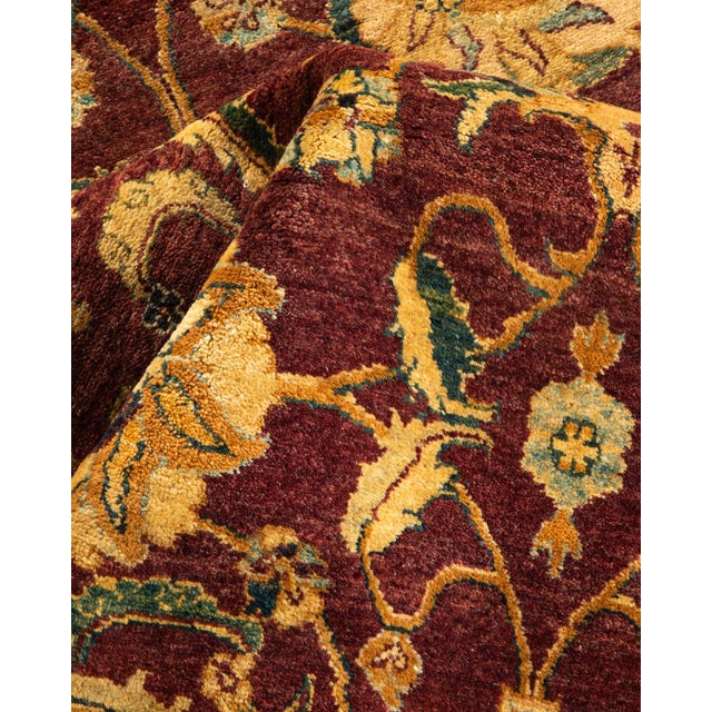 Textile Mogul, One-of-a-Kind Hand-Knotted Area Rug in Red, 4' 7" x 7' 4" For Sale - Image 7 of 8