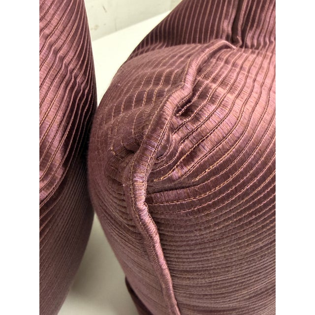 Textile Clarke & Clarke Aubergine Fenton Pillows, Pair For Sale - Image 7 of 12