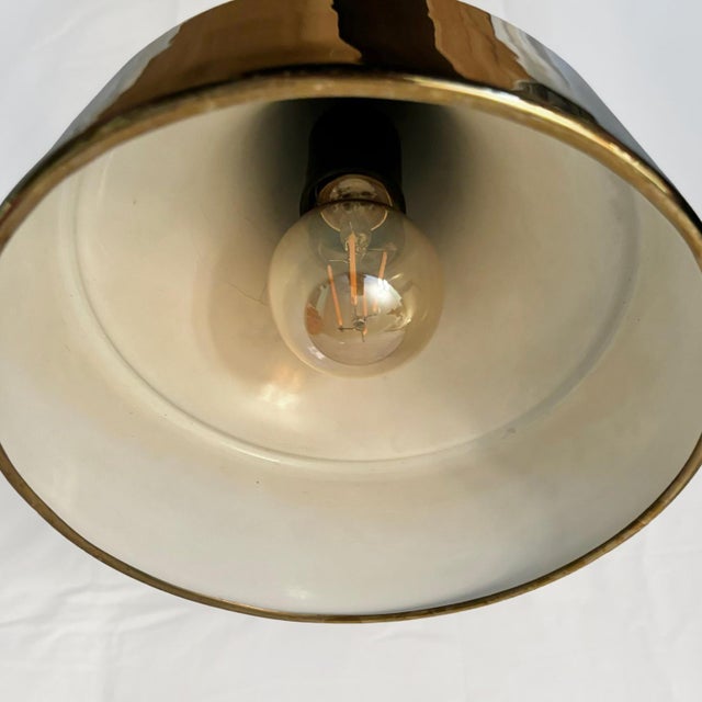 Gold Mid-Century Scandinavian Brass Pendant Lamp by Eje Ahlgren for Bergboms, 1960s For Sale - Image 8 of 11