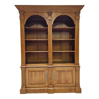 Ethan Allen Legacy Bookcase Shelf Hutch Display Breakfront Display Cabinet For Sale