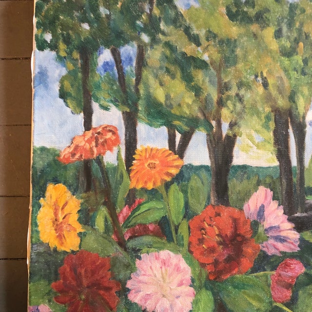 Original Vintage Room With a View Still Life /Landscape Painting 1960’s For Sale - Image 4 of 6